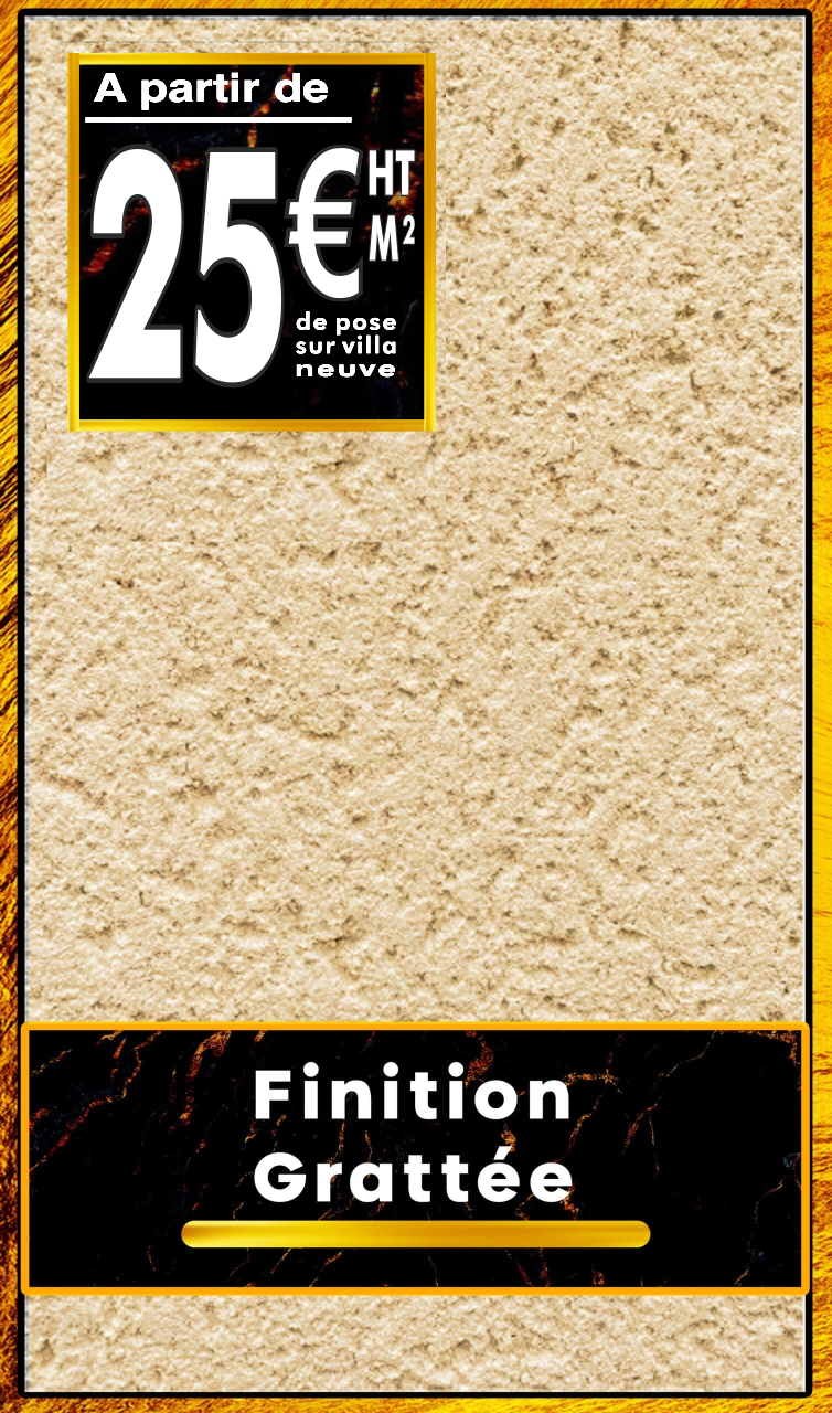 enduit finition grattée